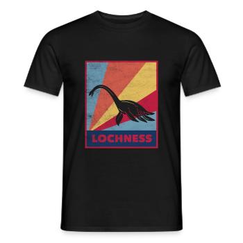 Lochness Nessie Schottland - Männer T-Shirt - Schwarz - Vorne - AI Model Male 178 light (178cm)