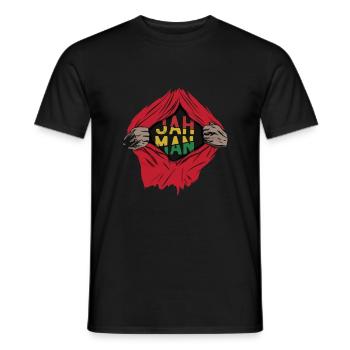 Reggae Dread Rasta Jamaïque - T-shirt homme - noir - Devant - AI Model Male 178 light (178cm)