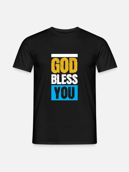 Que Dieu te bénisse - T-shirt homme - noir