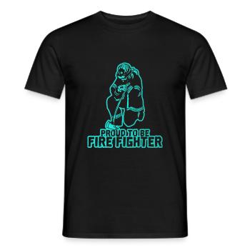 Pompier Fier pompiers - T-shirt homme - noir - Devant - AI Model Male 178 light (178cm)