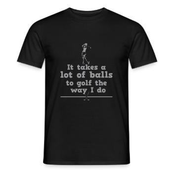 Golf golf father golf player - Men's T-Shirt - black - Front - AI Model Male 178 light (178cm)