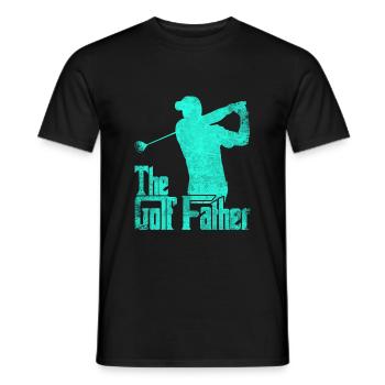 Golf golf father golf player - Men's T-Shirt - black - Front - AI Model Male 178 light (178cm)