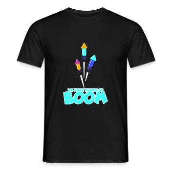 Fête du Nouvel An Fireworks Sylvster - T-shirt homme - noir - Devant - AI Model Male 178 light (178cm)