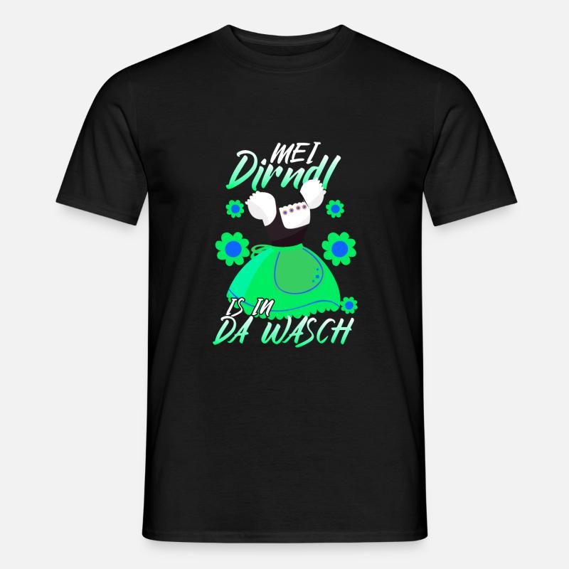 Dirndl Ersatz Wäsche - Männer T-Shirt - Schwarz