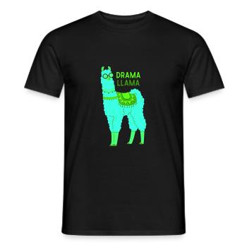 Lama lama dramatique - T-shirt homme - noir - Devant - AI Model Male 178 light (178cm)