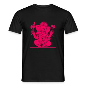 Ganesha Dieu Hindou hindou - T-shirt homme - noir - Devant - AI Model Male 178 light (178cm)