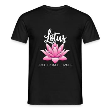 Lotus fleur fleur Namaste - T-shirt homme - noir - Devant - AI Model Male 178 light (178cm)