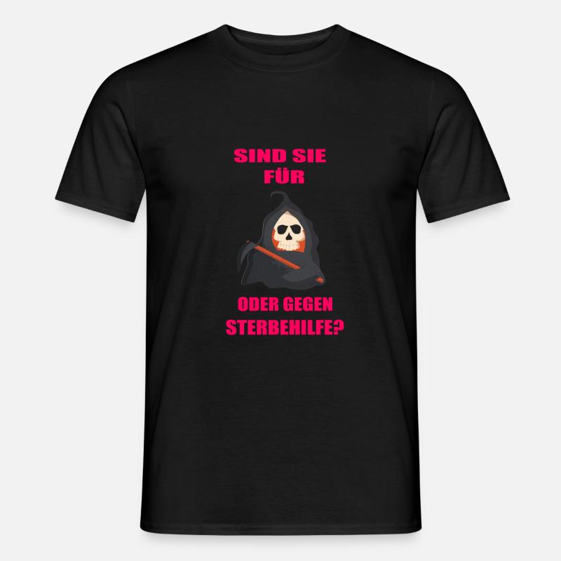 Tod Sensenmann Sense Sterbehilfe - Männer T-Shirt - Schwarz