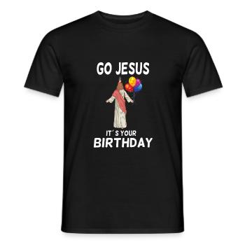 Go Jesus Its your Birthday Noël Jésus - T-shirt homme - noir - Devant - AI Model Male 178 light (178cm)