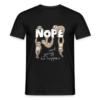 Paresseux Paresseux Nope - T-shirt homme - noir - Devant - AI Model Male 178 light (178cm)