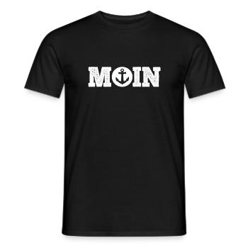 Moin Küstenkind Küste Meer Norden Strand Anker - Männer T-Shirt - Schwarz - Vorne - AI Model Male 178 light (178cm)
