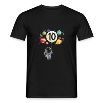 10e anniversaire Happy Birthday Enfant astronaute - T-shirt homme - noir - Devant - AI Model Male 178 light (178cm)