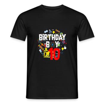 10e anniversaire Happy Birthday Gamer Gamer Jeu - T-shirt homme - noir - Devant - AI Model Male 178 light (178cm)