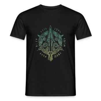 Yggdrasil World Tree World Ash Nordic - Men's T-Shirt - black - Front - AI Model Male 178 light (178cm)