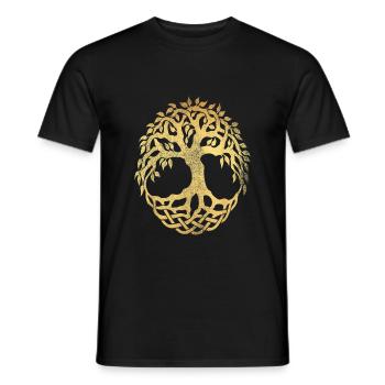Yggdrasil World Tree World Ash Nordic - Men's T-Shirt - black - Front - AI Model Male 178 light (178cm)