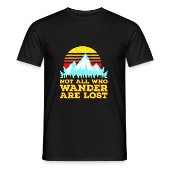 Randonner Woman Randonnée - T-shirt homme - noir - Devant - AI Model Male 178 light (178cm)