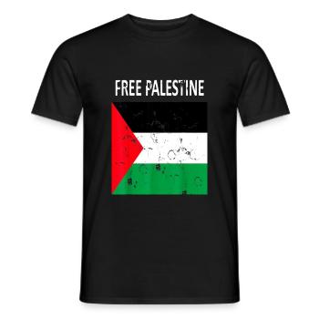 Palestina Libera Libertà Libera Gaza - T-shirt uomo - nero - Fronte - AI Model Male 178 light (178cm)