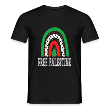 Palestina Libera Libertà Libera Gaza - T-shirt uomo - nero - Fronte - AI Model Male 178 light (178cm)