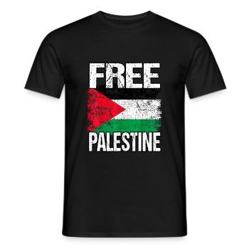 Palestina Libera Libertà Libera Gaza - T-shirt uomo - nero - Fronte - AI Model Male 178 light (178cm)