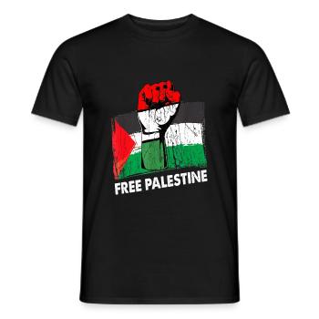 Palestina Libera Libertà Libera Gaza - T-shirt uomo - nero - Fronte - AI Model Male 178 light (178cm)