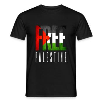 Palestina Libera Libertà Libera Gaza - T-shirt uomo - nero - Fronte - AI Model Male 178 light (178cm)