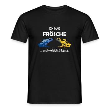 Ich mag Frösche und 3 Leute Pfeilgiftfrosch - Männer T-Shirt - Schwarz - Vorne - AI Model Male 178 light (178cm)