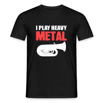 Schwermetall spielen Musiker Gift - Männer T-Shirt - Schwarz - Vorne - AI Model Male 178 light (178cm)
