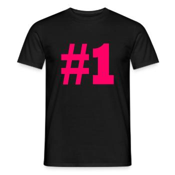 #1 - Männer T-Shirt - Schwarz - Vorne - AI Model Male 178 light (178cm)