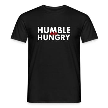 Humble and hungry - Men's T-Shirt - black - Front - AI Model Male 178 light (178cm)