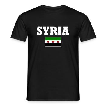 Drapeau de la Syrie - T-shirt homme - noir - Devant - AI Model Male 178 light (178cm)
