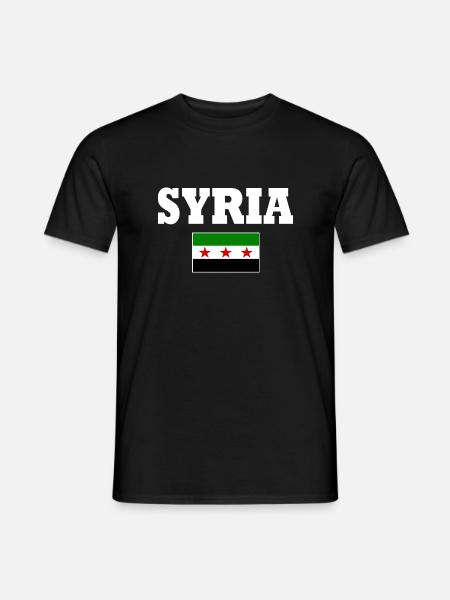 Syria Flag - Men's T-Shirt - black
