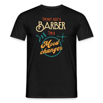 I'm Not Just A Barber I'm A Mood Changer Retro - Men's T-Shirt - black - Front - AI Model Male 178 light (178cm)