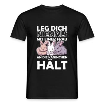 Funny rabbit saying gift for the rabbits - Men's T-Shirt - black - Front - AI Model Male 178 light (178cm)