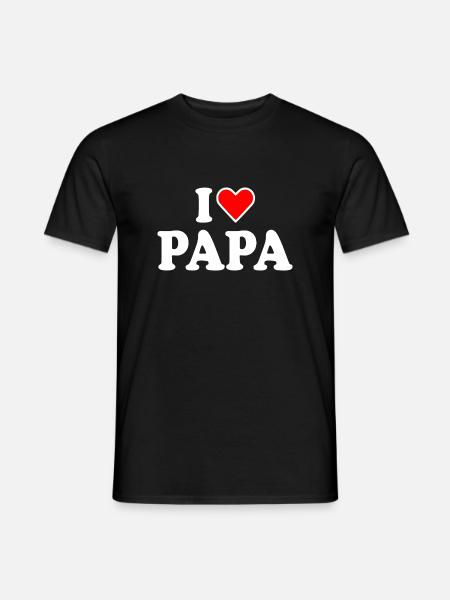 I love papa - Men's T-Shirt - black
