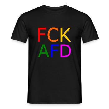 Fck afd - Männer T-Shirt - Schwarz - Vorne - AI Model Male 178 light (178cm)