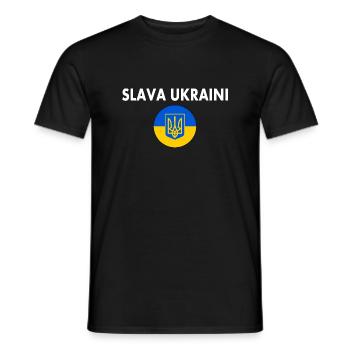 Slava ukraini - Men's T-Shirt - black - Front - AI Model Male 178 light (178cm)