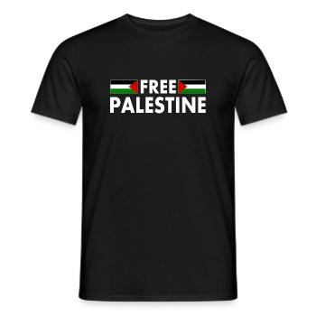 Free palestine - T-shirt homme - noir - Devant - AI Model Male 178 light (178cm)