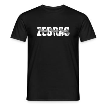 Zèbres ou chevaux à rayures - T-shirt homme - noir - Devant - AI Model Male 178 light (178cm)