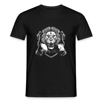 Lion Boxer Boxing MMA - Men's T-Shirt - black - Front - AI Model Male 178 light (178cm)