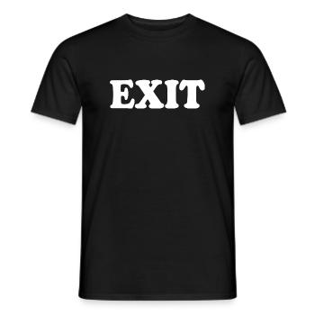 Exit - Männer T-Shirt - Schwarz - Vorne - AI Model Male 178 light (178cm)