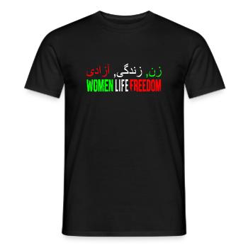 Women life freedom jin jiyan azadi - T-shirt homme - noir - Devant - AI Model Male 178 light (178cm)