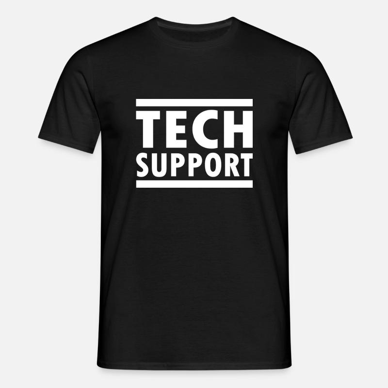 tech support - Männer T-Shirt - Schwarz