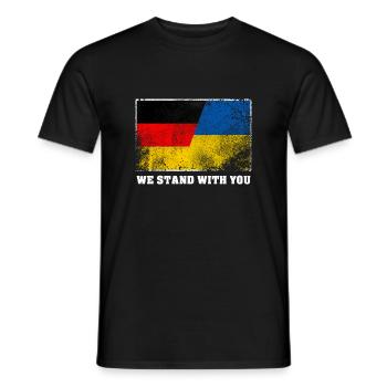 Ukraine - Men's T-Shirt - black - Front - AI Model Male 178 light (178cm)