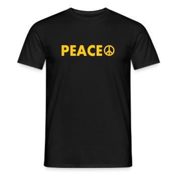 Peace - Männer T-Shirt - Schwarz - Vorne - AI Model Male 178 light (178cm)