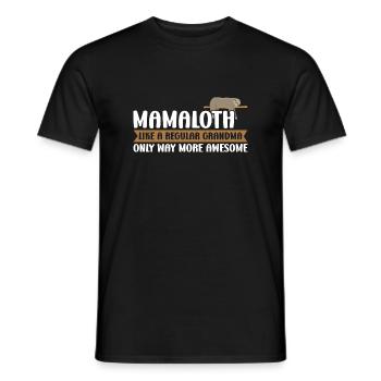 Oma Faultier Faultier Mama Oma Geschenk - Männer T-Shirt - Schwarz - Vorne - AI Model Male 178 light (178cm)