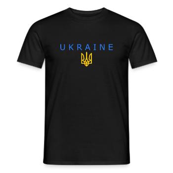 Ukraine - Men's T-Shirt - black - Front - AI Model Male 178 light (178cm)