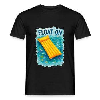 Float On Shirt | Sommerliches Wasserdesign - Männer T-Shirt - Schwarz - Vorne - AI Model Male 178 light (178cm)