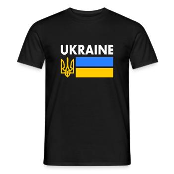 Ukraine - Men's T-Shirt - black - Front - AI Model Male 178 light (178cm)