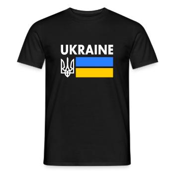 Ukraine - Men's T-Shirt - black - Front - AI Model Male 178 light (178cm)