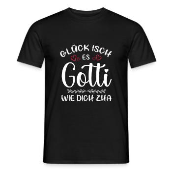 Glück Isch En Gotti Wie Dich Zha Gotti Fragen Goti - Männer T-Shirt - Schwarz - Vorne - AI Model Male 178 light (178cm)